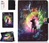 Voor iPad Pro 10.5 inch Gekleurde Tekening Patroon Horizontale Flip PU Lederen Case met Houder & Kaartsleuf & Slaap / Wekfunctie (Starry Deer)