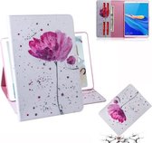 3D Gekleurde Tekening Horizontale Flip Leren Case met Houder & Kaartsleuf & Portemonnee Voor Huawei MediaPad M6 8.4 (2019) (Purple Orchid)