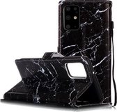 Voor Galaxy S20 + geverfd patroon horizontale flip lederen tas met houder & kaartsleuven & portemonnee (zwart marmer)