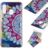 Noctilucent TPU Soft Case voor Galaxy A20e (kleurrijke zonnebloemen)