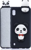 Voor Galaxy A10 3D Cartoon Pattern Shockproof TPU beschermhoes (Red Bow Panda)