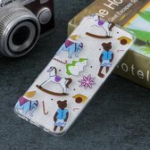 Gekleurde tekening patroon transparant TPU beschermhoes voor Galaxy A50 (poppen speelgoed)