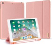 Voor iPad 9,7 inch (2017) / 9,7 inch (2018) / iPad 6 DUX DUCIS Domo-serie Horizontale flip magnetische PU lederen tas met drie-vouwbare houder en penhouder (roze)