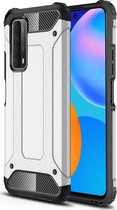 Huawei P Smart (2021) Hoesje - Mobigear - Outdoor Serie - Hard Kunststof Backcover - Zilver - Hoesje Geschikt Voor Huawei P Smart (2021)