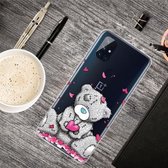 Voor OnePlus Nord N100 schokbestendig geverfd transparant TPU beschermhoes (poppenbeer)