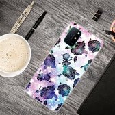 Voor OnePlus 8T schokbestendig geverfd transparant TPU beschermhoes (Starry Chrysanthemum)