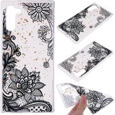 Cartoon patroon goudfolie stijl Dropping Glue TPU zachte beschermhoes voor Galaxy Note 10 (zwart kant)