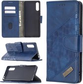 Voor Sony Xperia L4 Bijpassende kleur Krokodiltextuur Horizontale flip PU lederen tas met portemonnee & houder & kaartsleuven (blauw)