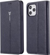 GEBEI PU + TPU horizontale flip-beschermhoes met houder en kaartsleuven voor iPhone 12 Pro Max (blauw)