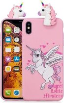 Voor iPhone XR schokbestendig Cartoon TPU beschermhoes (eenhoorn)