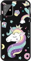 Voor Galaxy A81 / Note 10 Lite / M60s Patroon Afdrukken Reliëf TPU Mobiele Case (Candy Unicorn)
