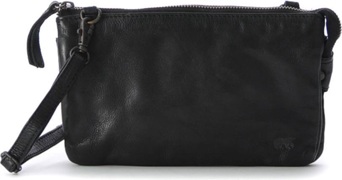 Bear Design Uma Crossbodytas Kleine Dames - Leer - Zwart