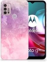 Telefoonhoesje Motorola Moto G30 | G10 Silicone Back Cover Pink Purple Paint