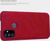 Hoesje geschikt voor OnePlus Nord N100 - Qin Leather Case - Flip Cover - Rood