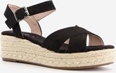 Blue Box dames espadrilles met sleehak - Zwart - Maat 40