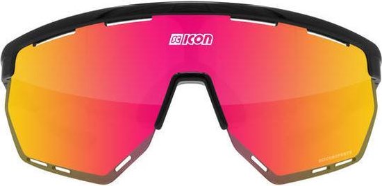 Scicon - Fietsbril - Aerowing - Zwart Gloss - Multimirror Lens Rood