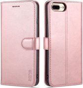 AZNS Skin Feel Kalf Textuur Horizontale Flip Leren Case met Kaartsleuven & Houder & Portemonnee Voor iPhone 7 Plus/8 Plus (Rose Gold)