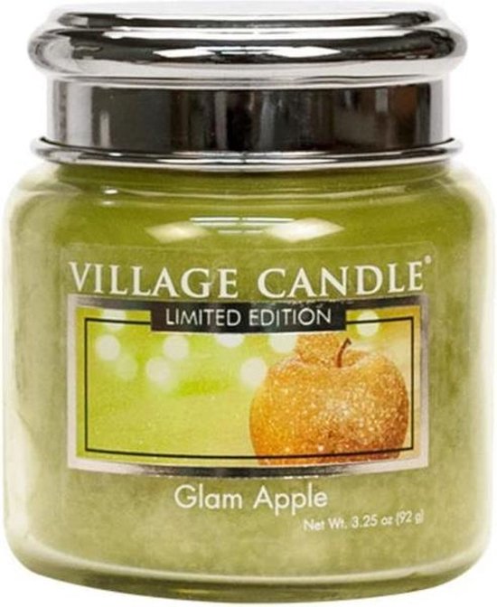 Village Candle Geurkaars - Glam Apple Ø6 x 7 cm Wax Groen