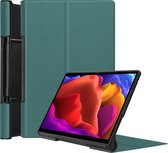 Tablet Hoes geschikt voor Lenovo Yoga Tab 13 (2021) - Tri-Fold Book Case - Donker Groen