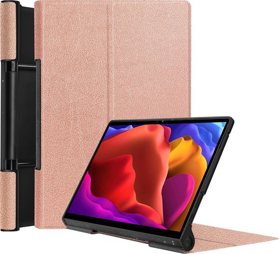 Lenovo Yoga Tab 13 (2021) Hoes - Tri-Fold Book Case - Rose-Goud | bol.com