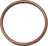 Kralen  frame rond antique koper, 25 stuks