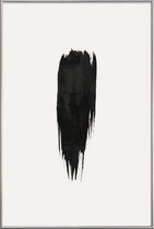 JUNIQE - Poster met kunststof lijst Brushstroke III -40x60 /Ivoor &