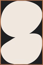 JUNIQE - Poster met kunststof lijst Enveloping -13x18 /Grijs & Ivoor