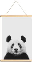 JUNIQE - Posterhanger Panda II -30x45 /Wit & Zwart
