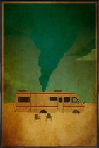 JUNIQE - Poster in kunststof lijst Breaking Bad Cooking -30x45 /Bruin