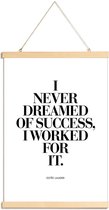 JUNIQE - Posterhanger Dreamed Of Success - Citaat van Estée Lauder