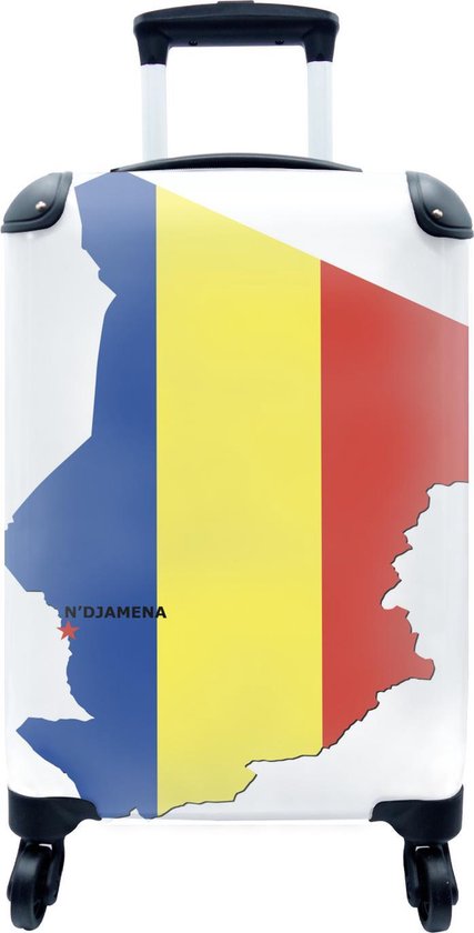 Koffer - de vlag van Tsjaad in de vorm van het land - Past binnen 55x40x20  cm en... | bol.com