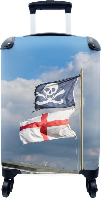Valise - Le drapeau anglais sous un drapeau pirate - 35x55x20 cm - Bagage à  main - Trolley | bol