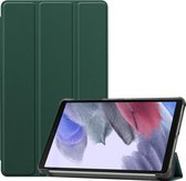 Samsung Galaxy Tab A7 Lite Hoes Book Case Hoesje - Samsung Galaxy Tab A7 Lite Hoes (2021) Cover - 8,7 inch - Donker Groen