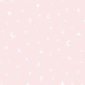Dutch Wallcoverings - Over The Rainbow- Stars & Moons roze