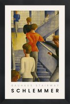 JUNIQE - Poster in houten lijst Schlemmer - Bauhaus Stairway -20x30