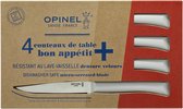 Opinel N°125 Bon Appétit+ Cloud Tafelmessenset - 4-delig - Wit- Microkarteling - RVS - Steakmes