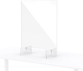 Plexiglas balie- of toonbankscherm (60B x 80H cm)