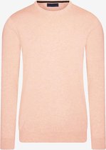 Roze melange pullover | ronde hals | Katoen | L L