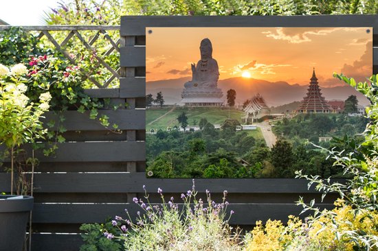 Budda image in Siam Garden poster en vrac 120x80 cm - Toile de jardin / Toile d'extérieur / Peintures pour l'extérieur (décoration jardin)