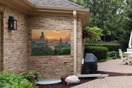 Budda image in Siam Garden poster en vrac 120x80 cm - Toile de jardin / Toile d'extérieur / Peintures pour l'extérieur (décoration jardin)