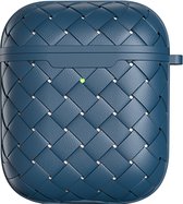 AirPods hoesje van By Qubix - AirPods 1/2 hoesje TPU Wave Series - soft case - blauw