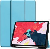 Apple iPad Pro 11 (2020) Hoes - Mobigear - Tri-Fold Pencilholder Serie - Kunstlederen Bookcase - Blauw - Hoes Geschikt Voor Apple iPad Pro 11 (2020)