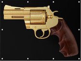 Gouden handgeweer - Foto op Tuinposter - 60 x 45 cm
