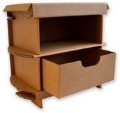 Kartonnen Nachtkastje 45cm - Duurzaam Karton - Hobbykarton - KarTent
