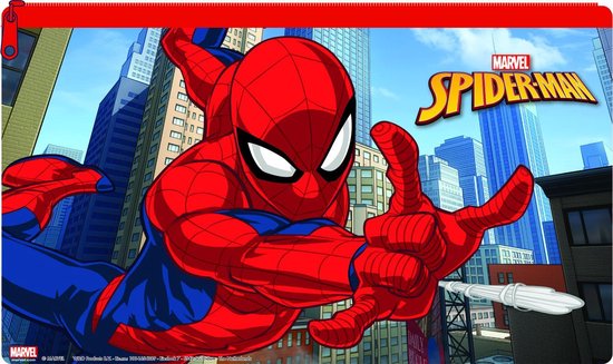 W\u0026o Etui Spiderman Junior 24 X 15 Cm Rood/blauw | bol.com