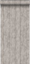 krijtverf vliesbehang sloophout taupe - 128010 van ESTAhome