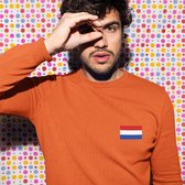 Oranje EK WK Koningsdag Trui Nederlandse Vlag (MAAT L - UNISEKS FIT) | Oranje kleding / sweaters | WK Feestkleding