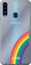 6F hoesje - geschikt voor Samsung Galaxy A20s -  Transparant TPU Case - #LGBT - Rainbow #ffffff