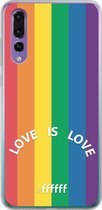 6F hoesje - geschikt voor Huawei P30 -  Transparant TPU Case - #LGBT - Love Is Love #ffffff