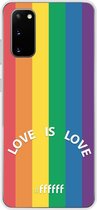 6F hoesje - geschikt voor Samsung Galaxy S20 -  Transparant TPU Case - #LGBT - Love Is Love #ffffff